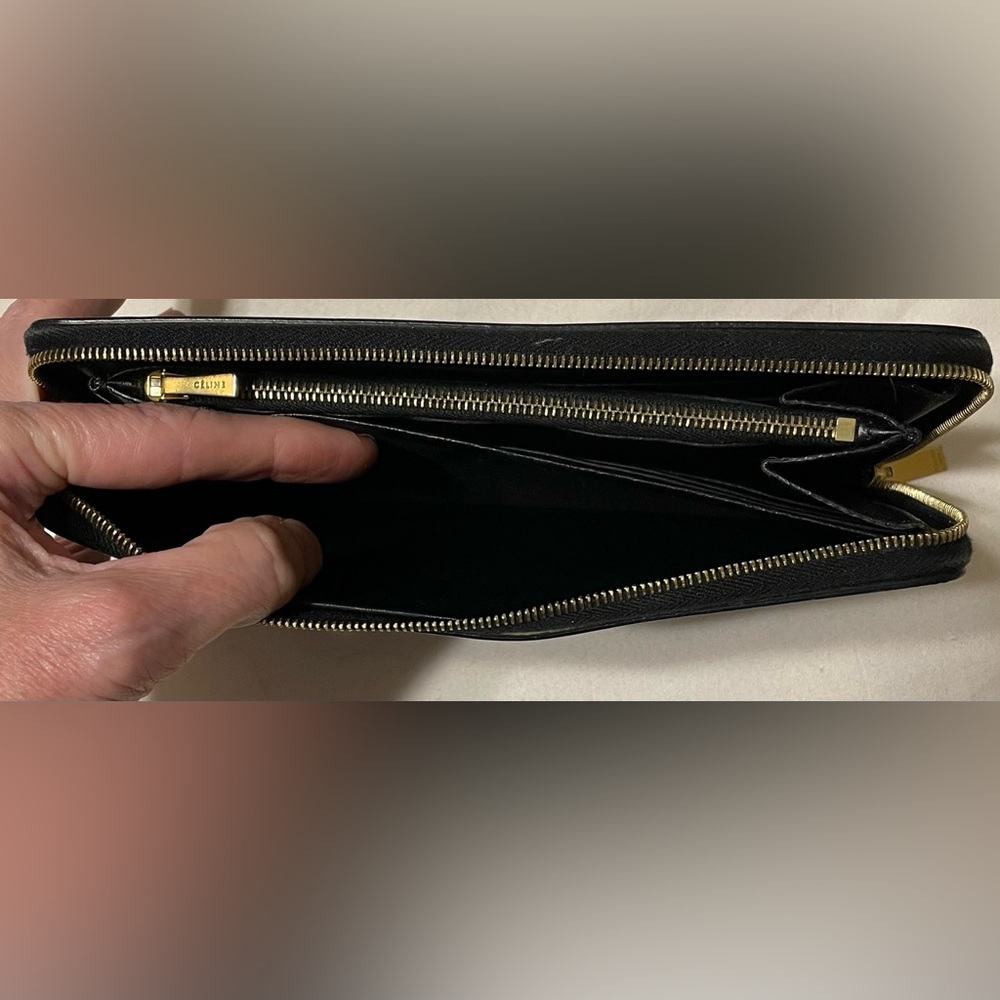 Céline Authentic Vintage Blue Zipper Long Wallet - Picture 14 of 16